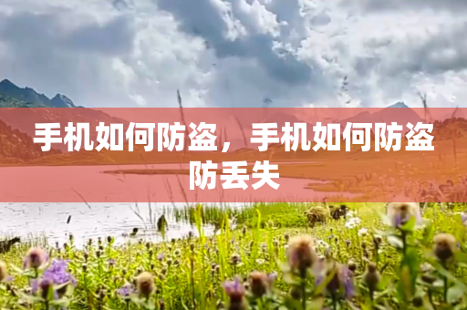 手机如何防盗，手机如何防盗防丢失