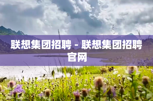 联想集团招聘 - 联想集团招聘官网