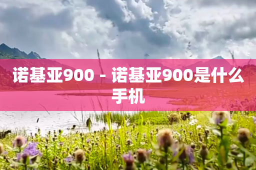 诺基亚900 - 诺基亚900是什么手机
